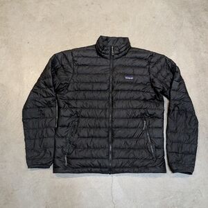 Patagonia Down Sweater Puffer Men's M Black Full Zip Flaws